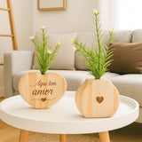 Vaso Decorativo em Madeira