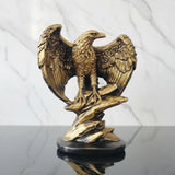 Enfeite Águia Asa Aberta Old Gold - 25cm