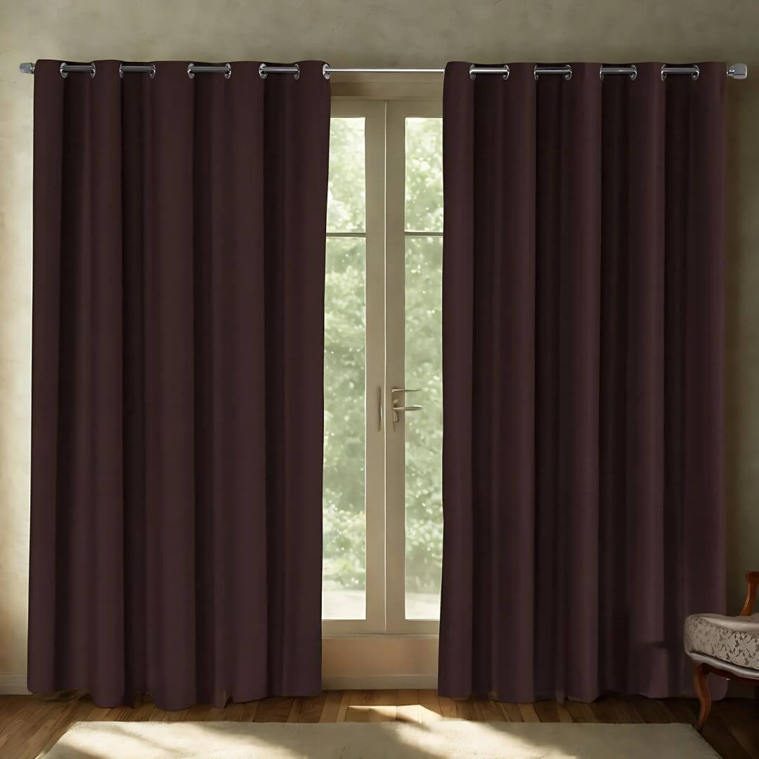 Cortina Blackout Marrom - 100% Corta Luz