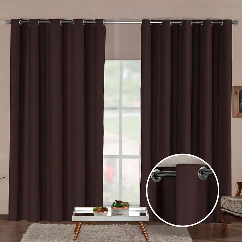 Cortina Blackout Marrom - 100% Corta Luz