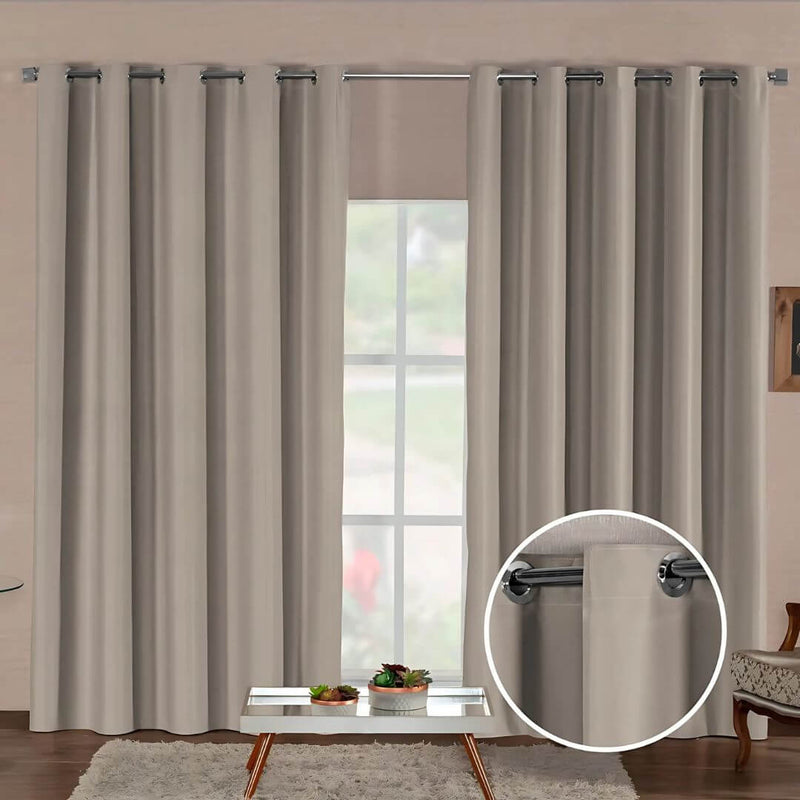Cortina Blackout Cinza - 100% Corta Luz