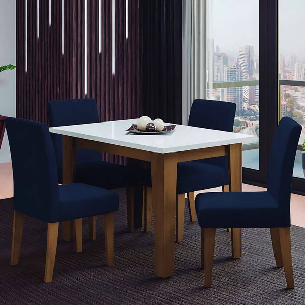 Mesa de Jantar Com 4 Cadeiras - Blue