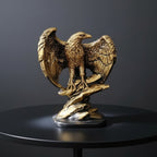 Enfeite Águia Asa Aberta Old Gold - 25cm