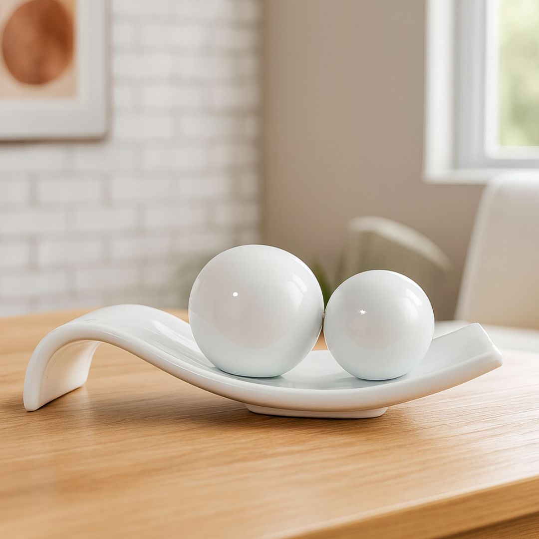 Enfeite de Cerâmica com Esferas