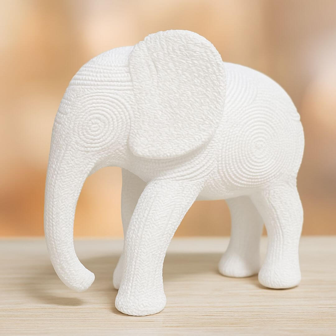 Enfeite Elefante de Gesso 22,5x23cm