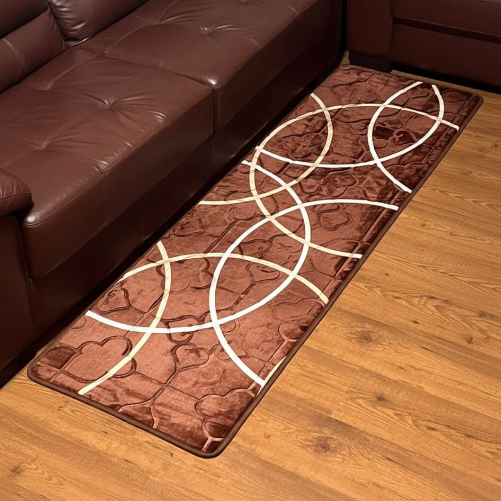 Tapete Passadeira Antiderrapante Geométrico 0,6x2M