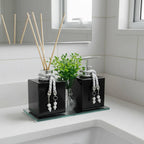 Kit Lavabo de Vidro com Bandeja