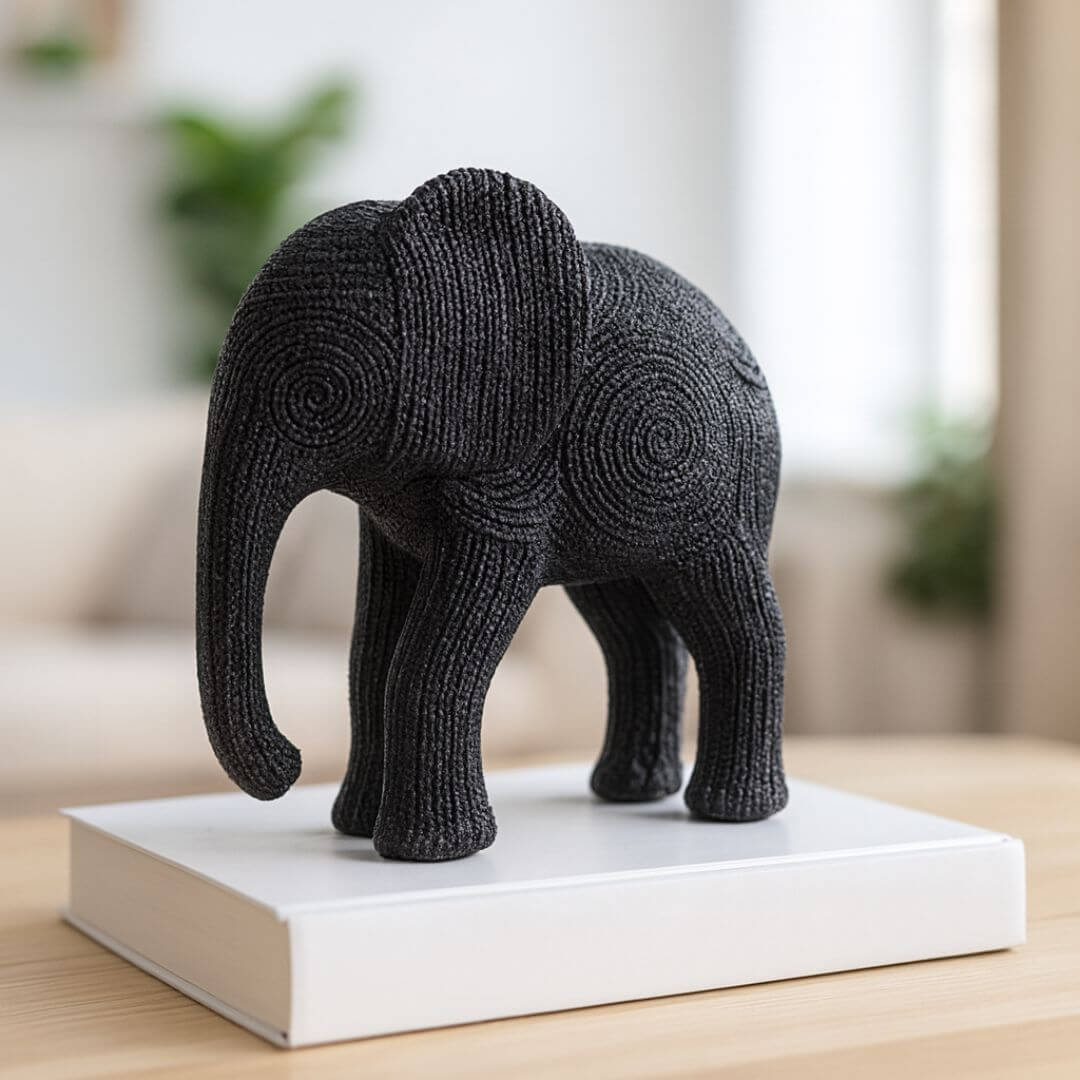 Enfeite Elefante de Gesso 22,5x23cm