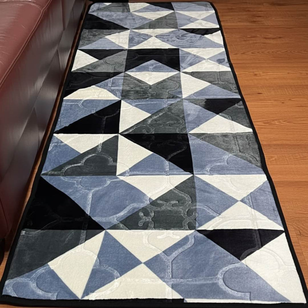 Tapete Passadeira Antiderrapante Geométrico 0,6x2M