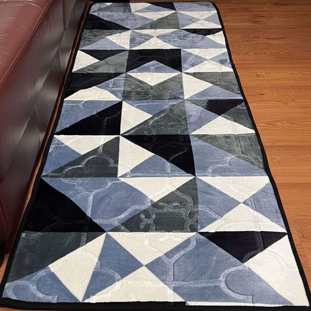 Tapete Passadeira Antiderrapante Geométrico 0,6x2M