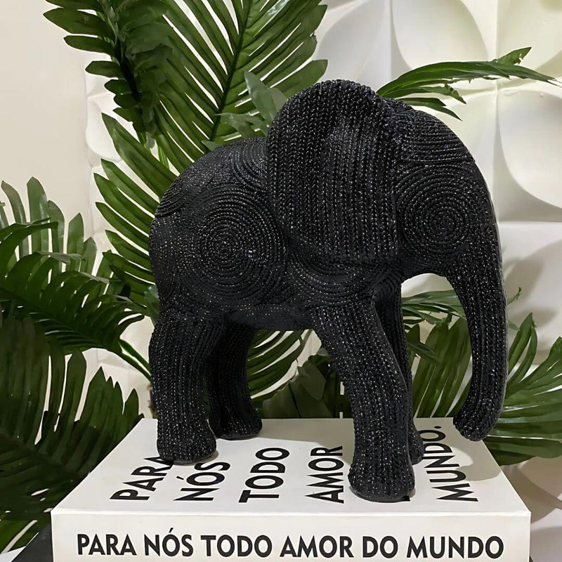Enfeite Elefante de Gesso 22,5x23cm
