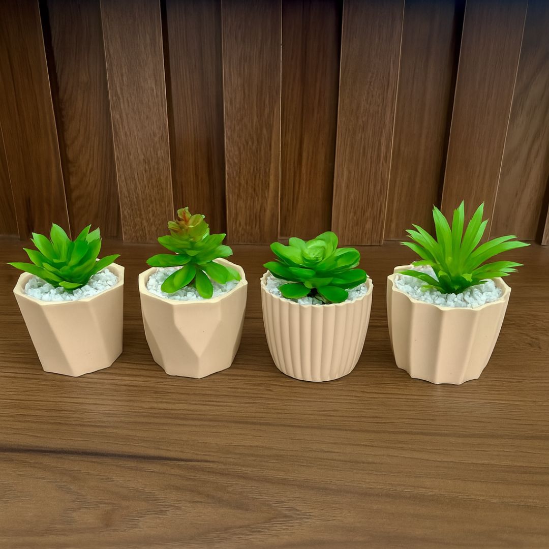 Kit 4 Mini Vasos Decorativos Urban Gardem