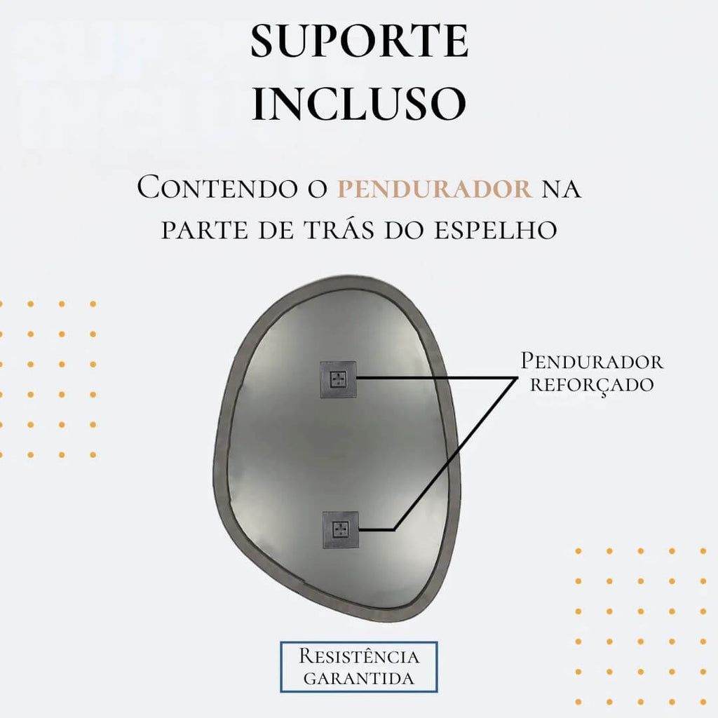 Espelho Orgânico 60x40cm