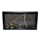 nicho 60x30 preto com moldura preta para parede

