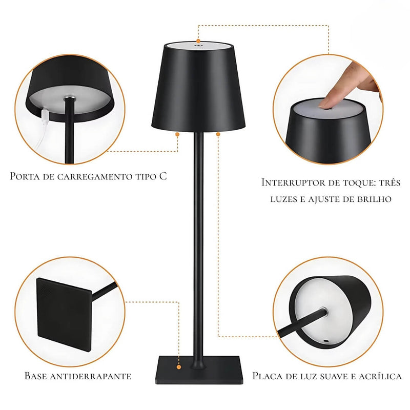 Luminária de Mesa Modern Elegance