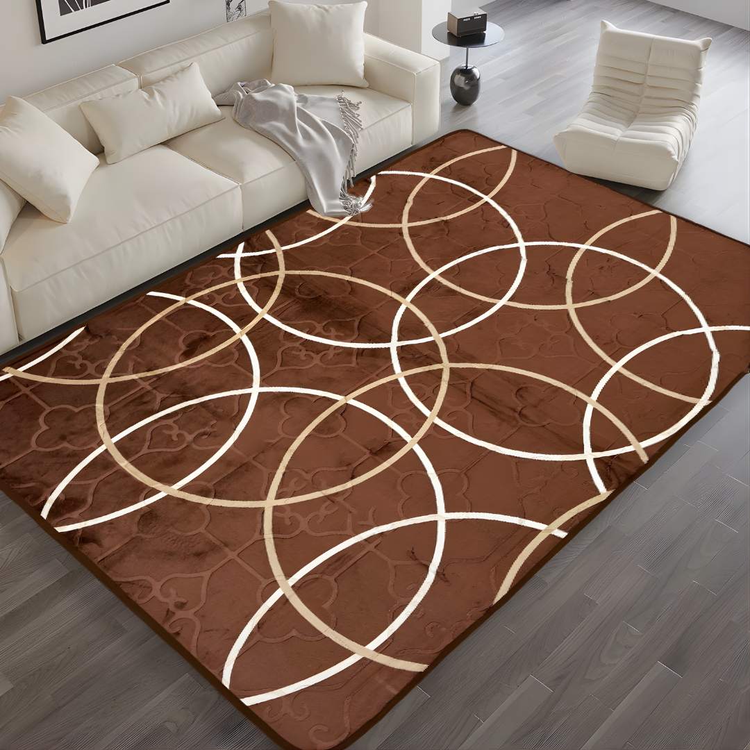 Tapete Antiderrapante Geométrico 100% Poliéster 1,45x1,95M