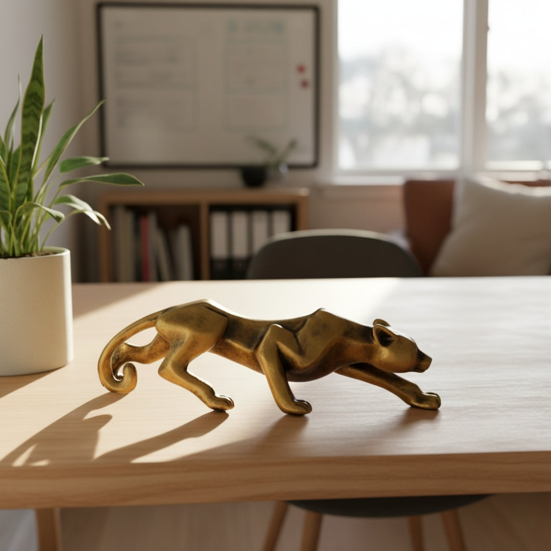 Enfeite Pantera Dourada