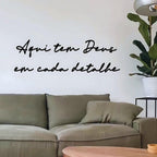 Detalhe do material MDF 3mm do quadro decorativo