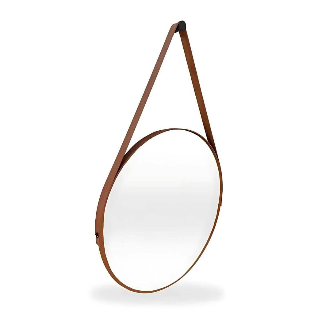 Espelho Redondo Marrom