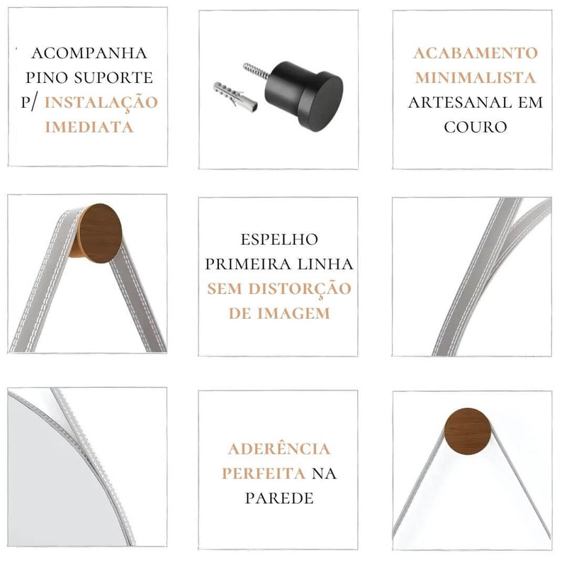 Espelho decorativo Adnet branco