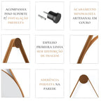Espelho decorativo Adnet redondo Marrom