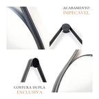 Espelho decorativo Adnet redondo em vidro de cristal na cor preto