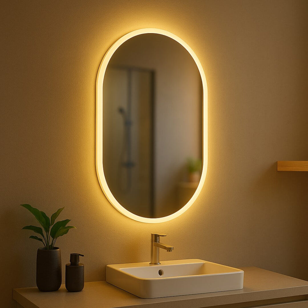 Espelho Oval Com LED
