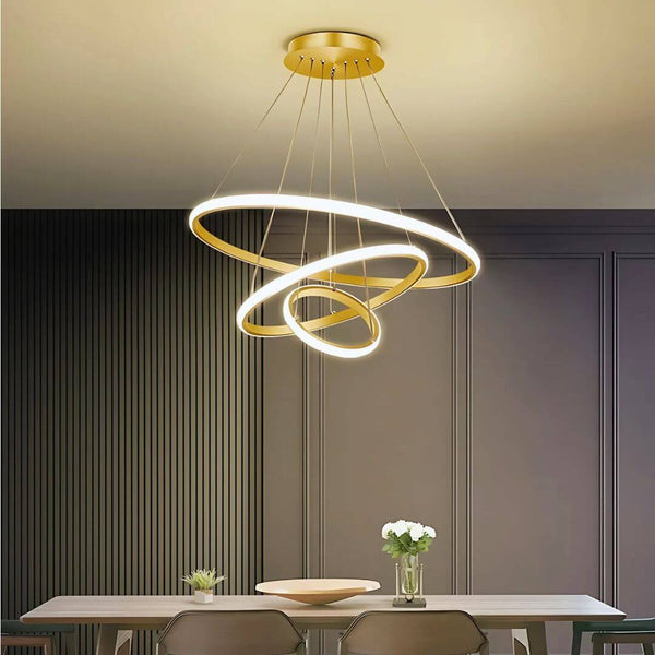 Lustre moderno LED com design sofisticado e ajustável