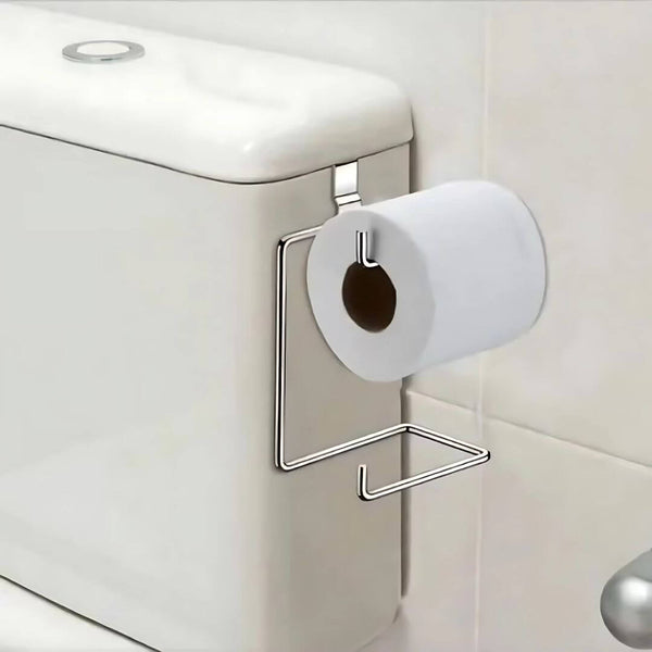 Suporte papel higiênico cromado para caixa acoplada