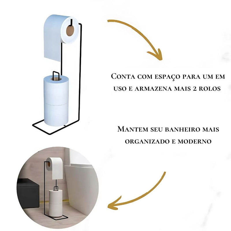 suporte para papel higiênico de chão
